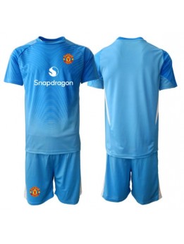 Otroški Nogometna dresi replika Manchester United Vratar Domači 2025-26 Kratek rokav (+ hlače)